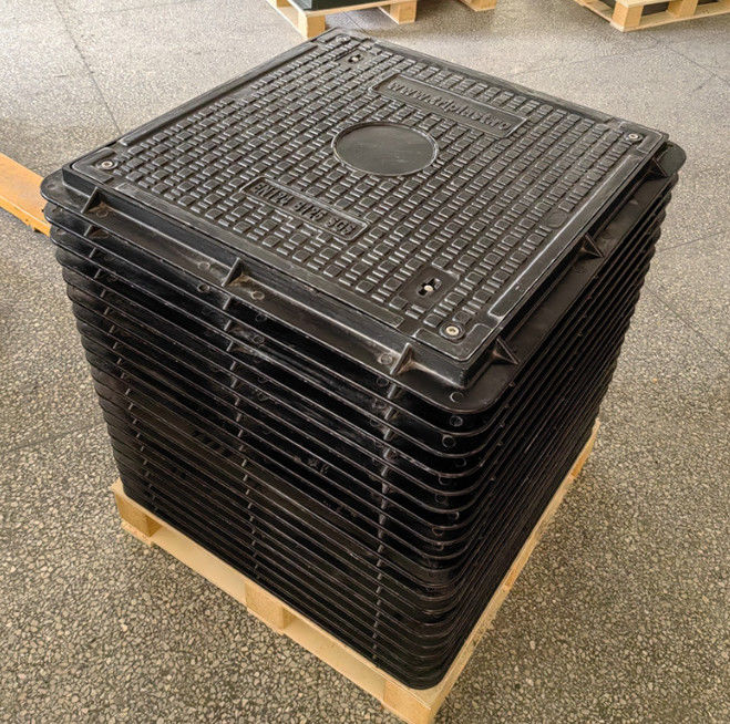 Forma quadrata 25mm Copertura del buco di manovra in fibra di vetro Dimensione standard Copertura della camera Frp, coperture per scarico d'acqua esterne