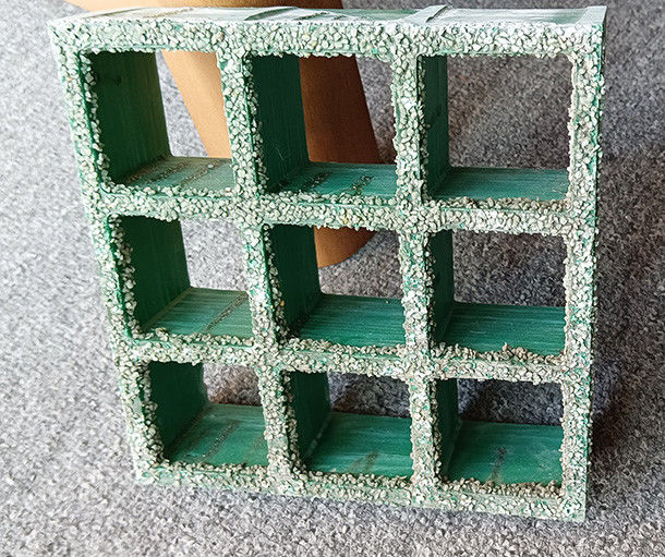 Materiale in fibra di vetro verde 38*38*38mm Spessore Griglia anti scivolamento frp levigata
