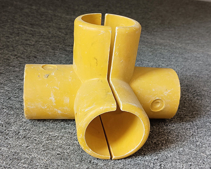 50mm tubo rotondo in fibra di vetro FRP manubrio montato gomito base tee quattro vie connettore