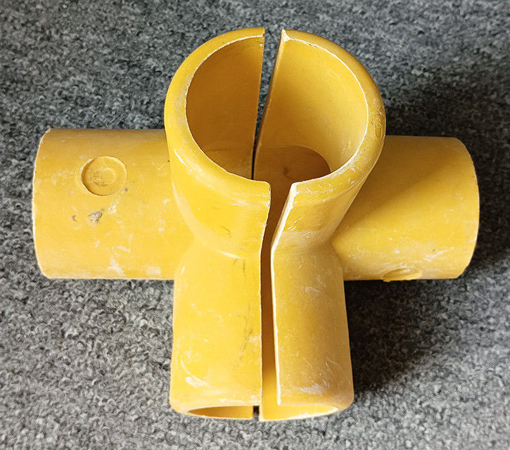 50mm tubo rotondo in fibra di vetro FRP manubrio montato gomito base tee quattro vie connettore